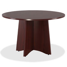 Lorell Essentials Mahogany Round Conf. Tables