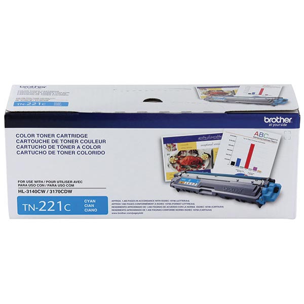 Brother TN-221C Cyan OEM Toner Cartridge