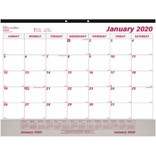 Rediform Vinyl Strip Monthly Desk Pad