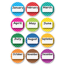 Ashley Prod. Dotted Border Months Die-cut Magnets
