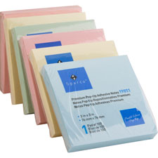 Sparco Fanfold Pop-up Adhesive Pastel Note Pads