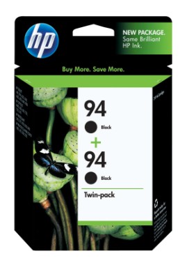 HP C9350FN (HP 94) Black OEM Print Cartridge (2 pk)