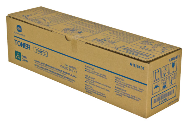 Konica Minolta TN-617C (A1U9431) Cyan OEM Toner Cartridge