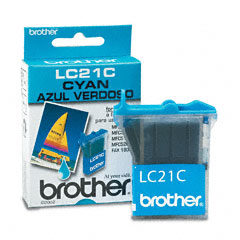 Brother LC-21C Cyan OEM Inkjet Cartridge