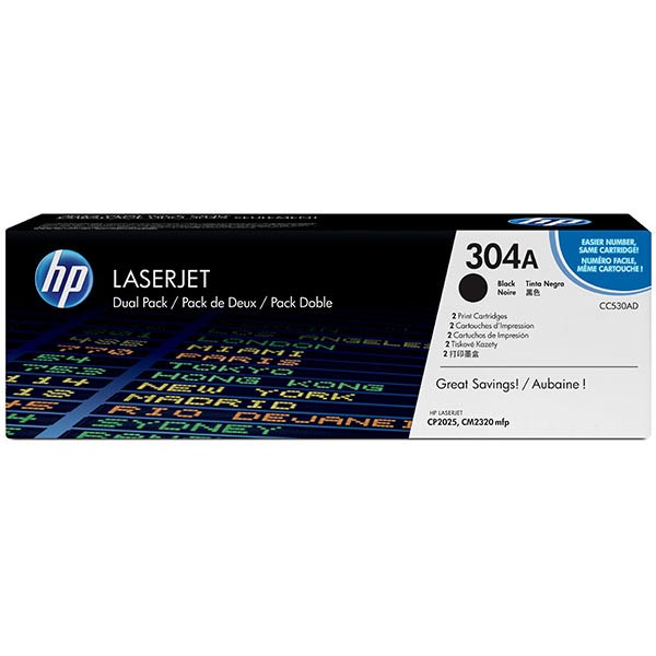 HP CC530AD (HP 304A) Black OEM Toner Printer Cartridge