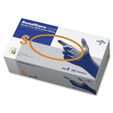 Medline SensiCare Ice Blue Nitrile Exam Gloves