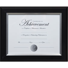 Burns Grp. 2-tone Silver Document Frame