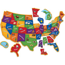 Learning Res. Magnetic US Map Puzzle