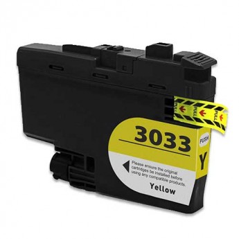 Premium Quality Yellow Super High Yield Inkjet Cartridge compatible with Brother LC-3033Y