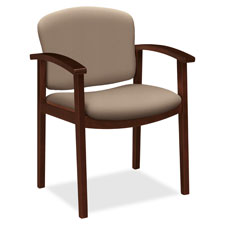 HON 2111 Single Rail Arm Mahogany Wood Guest Chair