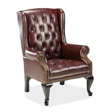 Lorell Queen Anne Wing-Back Reception Chair