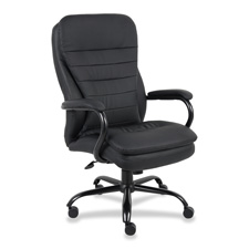 Lorell Bonded Leather Dble Cushion Exec Chair