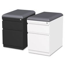 Lorell Cushion Seat Storage Mobile Pedestal File