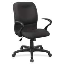 Lorell Executive Mid-back Fabric Contour Chair