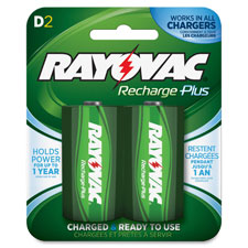 Rayovac Recharge Plus D Batteries