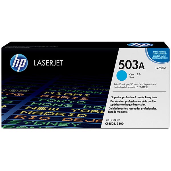 HP Q7581A (HP 503A) Cyan OEM Toner Cartridge