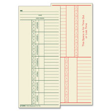 Tops 2-Sided Weekly Time Cards