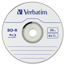 Verbatim 25GB Blu-Ray Recordable BD-R Discs