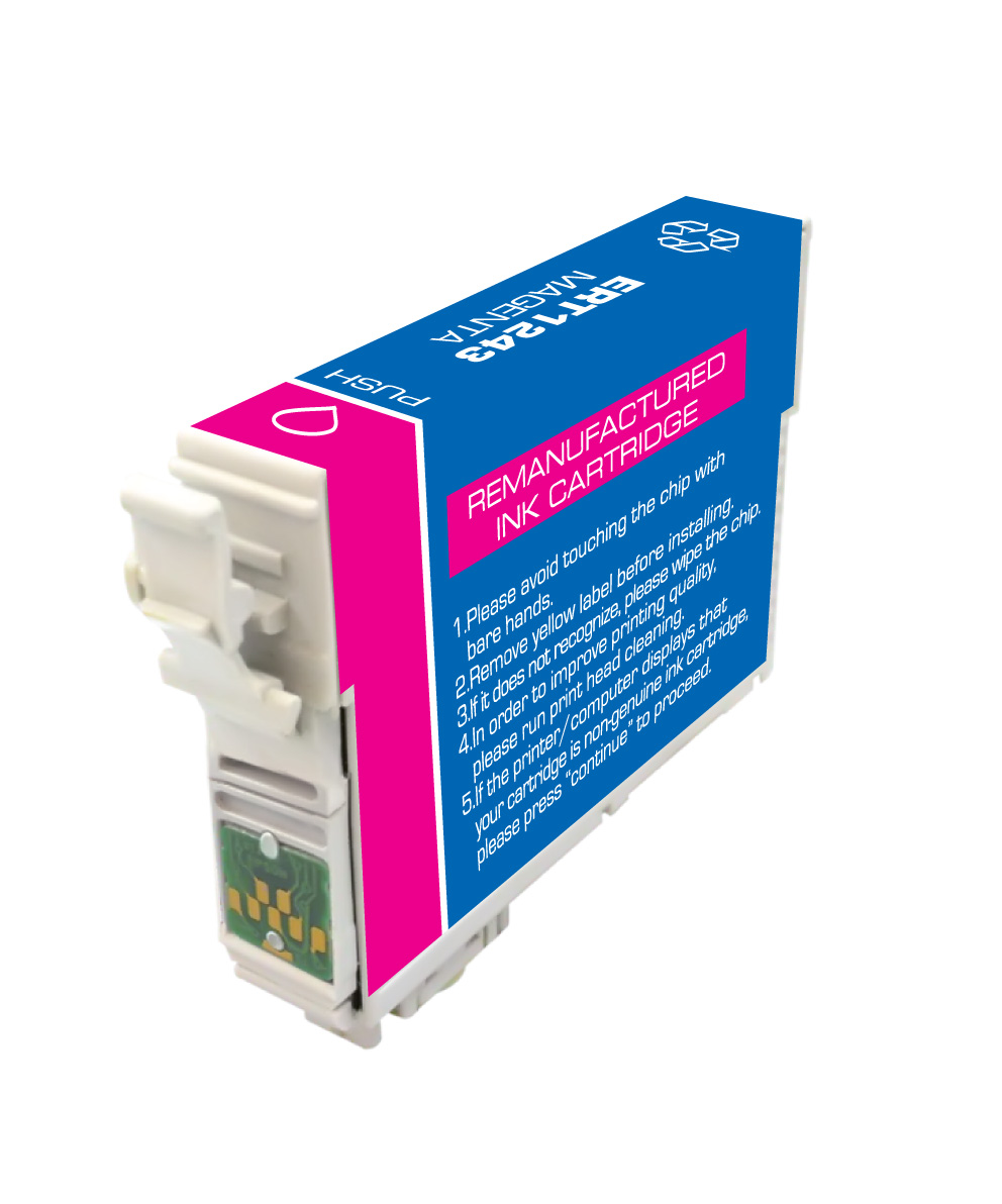 Premium Quality Magenta Inkjet Cartridge compatible with Epson T124320 (Epson 124)