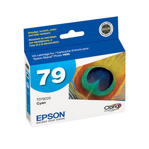 Epson T079220 (Epson 79) Cyan OEM Inkjet Cartridge