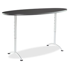 Iceberg Graphite ARC Sit-2-Stand Adj.Ht Oval Table