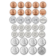 Ashley Prod. US Coin Money Set Die-cut Magnets