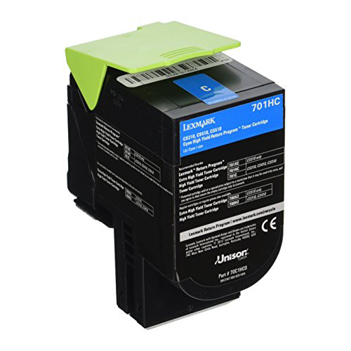 Premium Quality Cyan Toner Cartridge compatible with Lexmark 70C1HC0 (Lexmark #701HC)