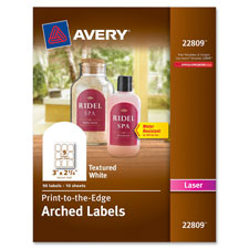 Avery Print-to-the-edge Arched Textured Labels