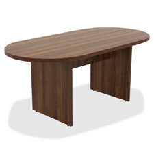 Lorell Chateau Srs Walnut Oval Conf. Table