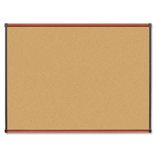 Lorell Cherry Finish Natural Cork Board