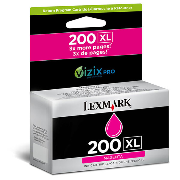 Lexmark 14L0176 (Lexmark #200XL) Magenta OEM High Yield Ink Cartridge
