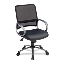 Lorell Mesh Back Bonded Leather Task Chair