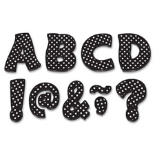 Teacher Created Res. Black/Dots 3" Magnet Letters