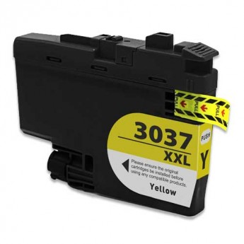 Premium Quality Yellow Super High Yield Inkjet Cartridge compatible with Brother LC-3037Y