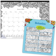 Rediform Botanica Design Monthly Doodle Desk Pad