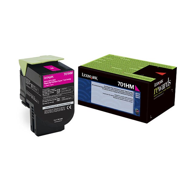 Lexmark 70C1HM0 (Lexmark #701HM) Magenta OEM Toner Cartridge