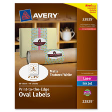 Avery Ivory Textured Easy Peel Oval Labels