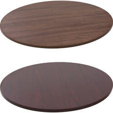 Lorell Woodstain Hospitality Round Tabletop