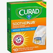 Medline Curad SoothePlus Medium Non-stick Pads