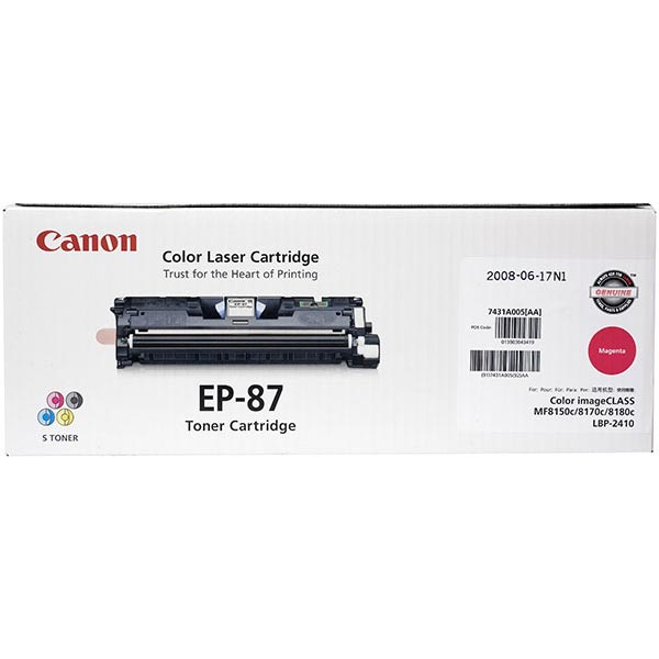 Canon 7431A005AA (EP-87m) Magenta OEM Toner Printer Cartridge