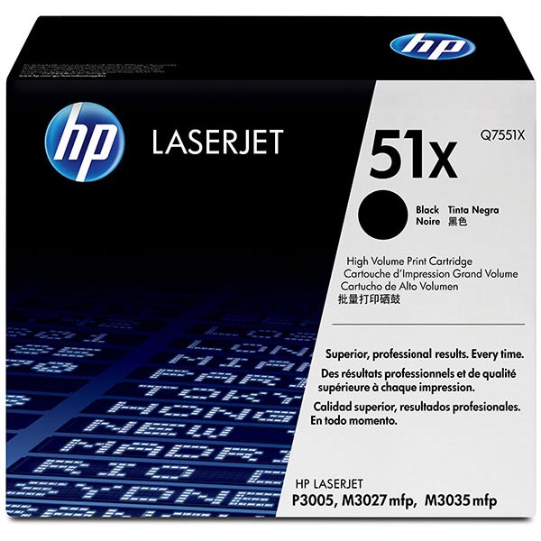 HP Q7551X (HP 51X) Black OEM Toner Cartridge