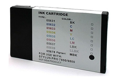 Premium Quality Matte Black Pigment Inkjet Cartridge compatible with Epson T567800