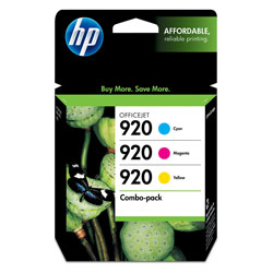 HP CN066FN (HP 920) Cyan, Yellow, Magenta OEM Ink Cartridge