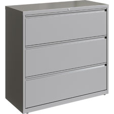 Lorell 42" Silver Lateral File