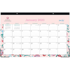 Blue Sky Write-on Calendar Monthly Desk Pad